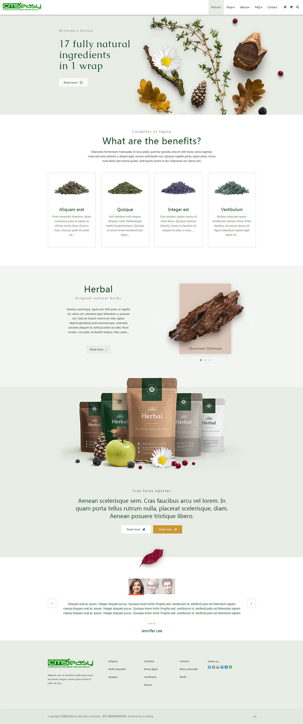 茶葉草藥英文外貿(mào)網(wǎng)站模板